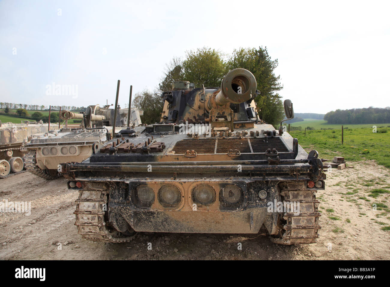 Tank driving experience, Juniper Leisure, Members of the public experience driving military vehicles. Stock Photo