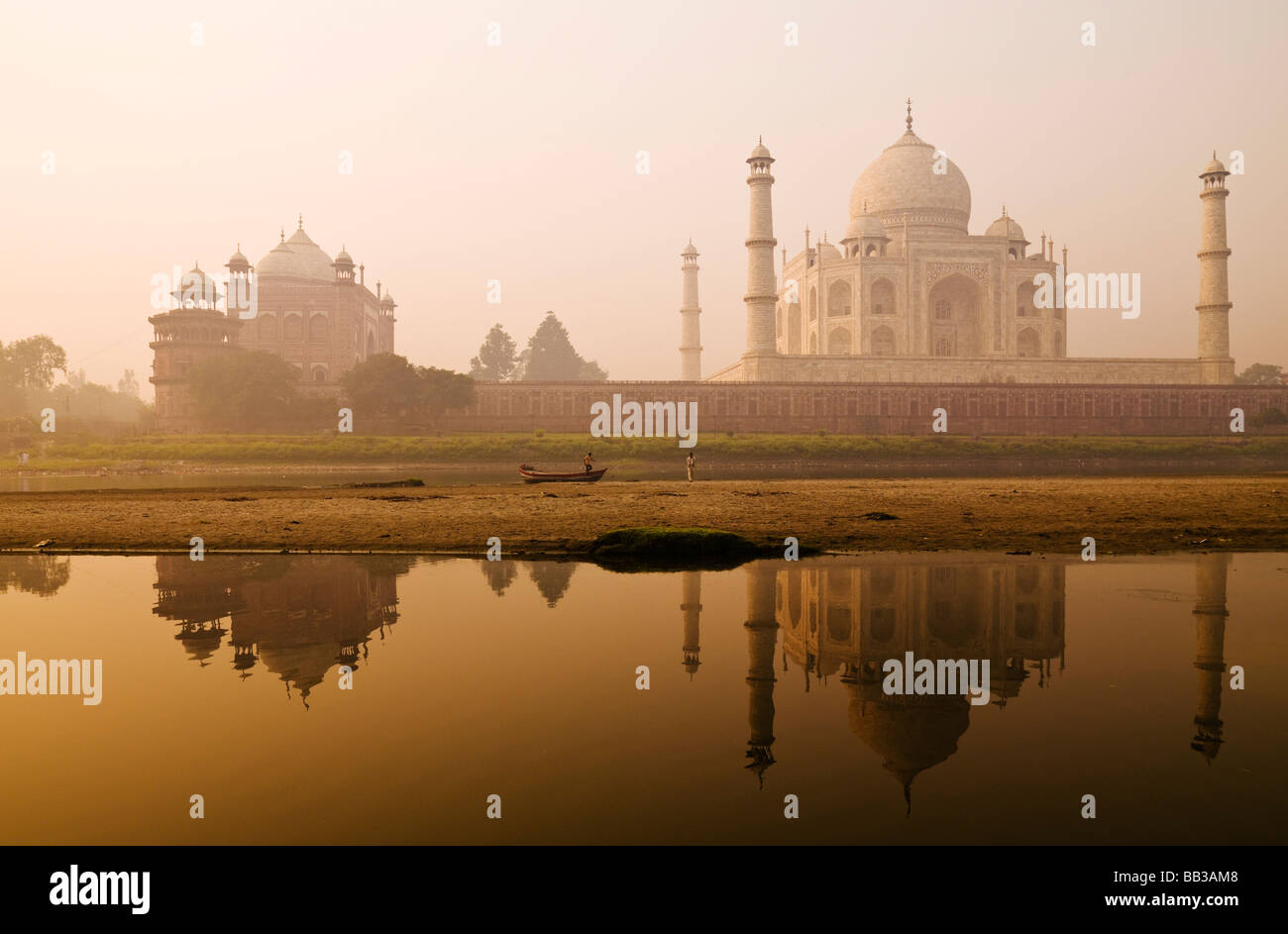 Taj Mahal in early morning; Agra, India Stock Photo