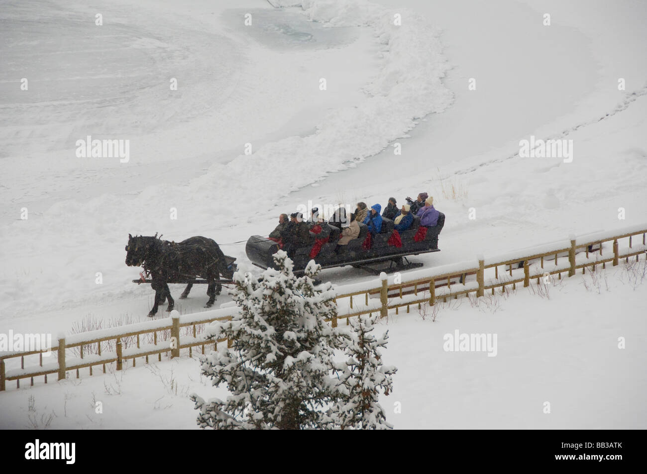 Canada, Alberta, Lake Louise. Farimont Chateau Lake Louise, winter