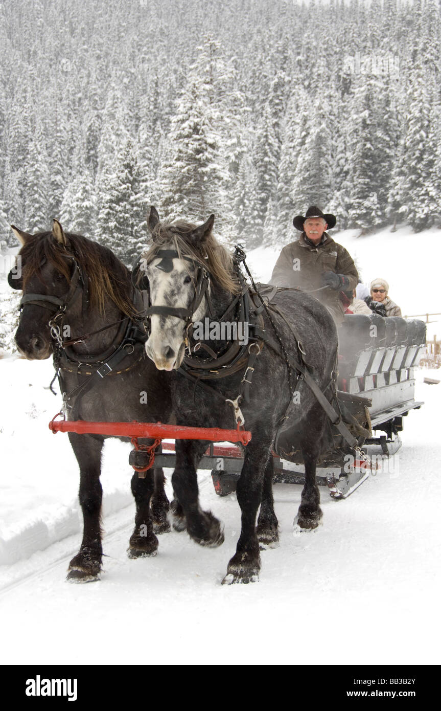 Canada, Alberta, Lake Louise. Farimont Chateau Lake Louise, winter