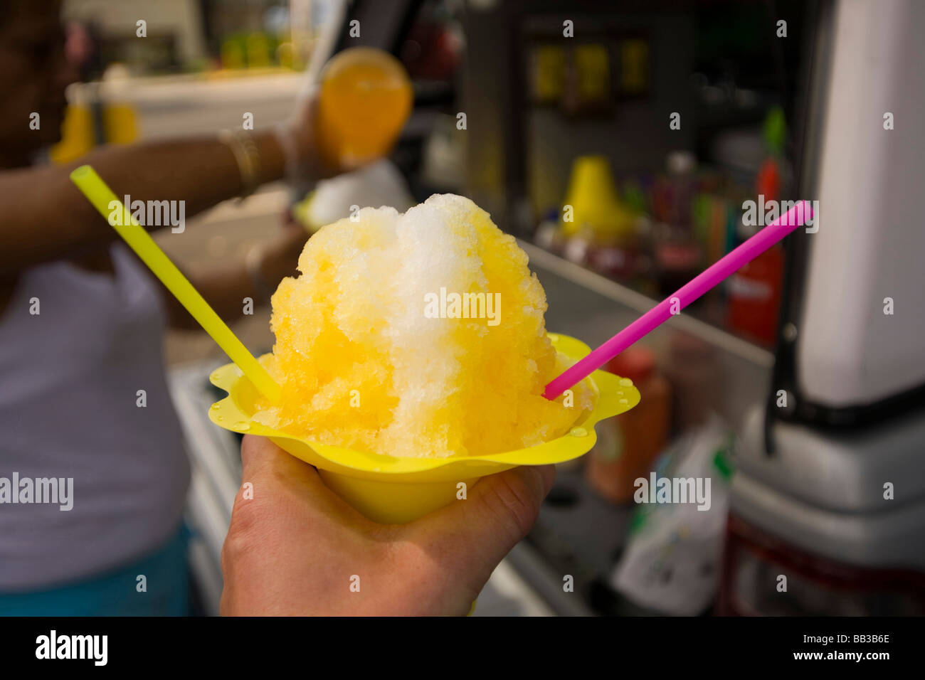 USA, Hawaii, Big Island, Kona, Lola's Shaved Ice (RF Stock Photo Alamy