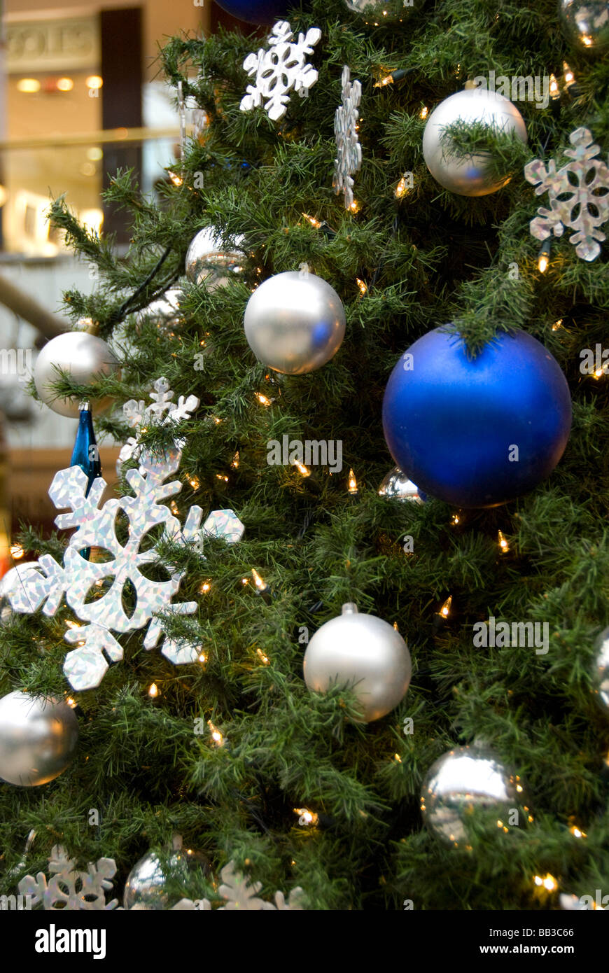 North America Christmas Decorations On Tree Stock Photo 24047022