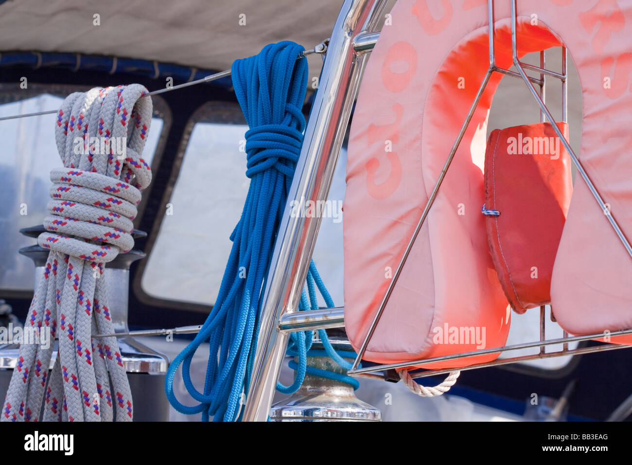 Yachting gear stowed Stock Photo