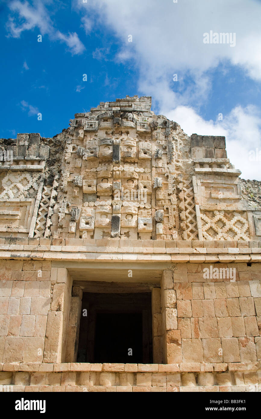 North America, Mexico, Yucatan, Uxmal.  Uxmal Stock Photo