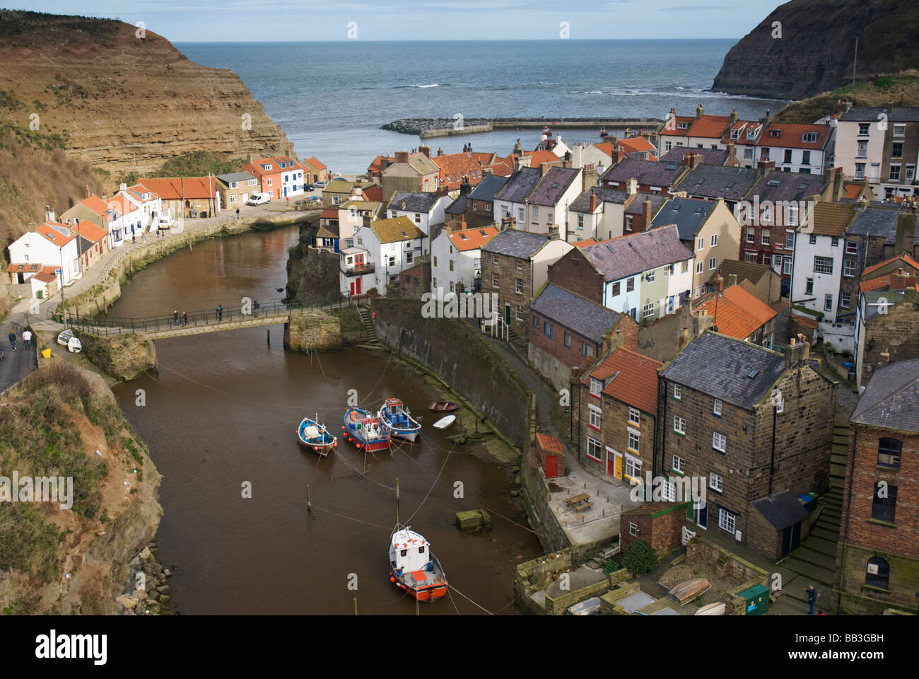 Staithes, East Yorkshire, England Stock Photo