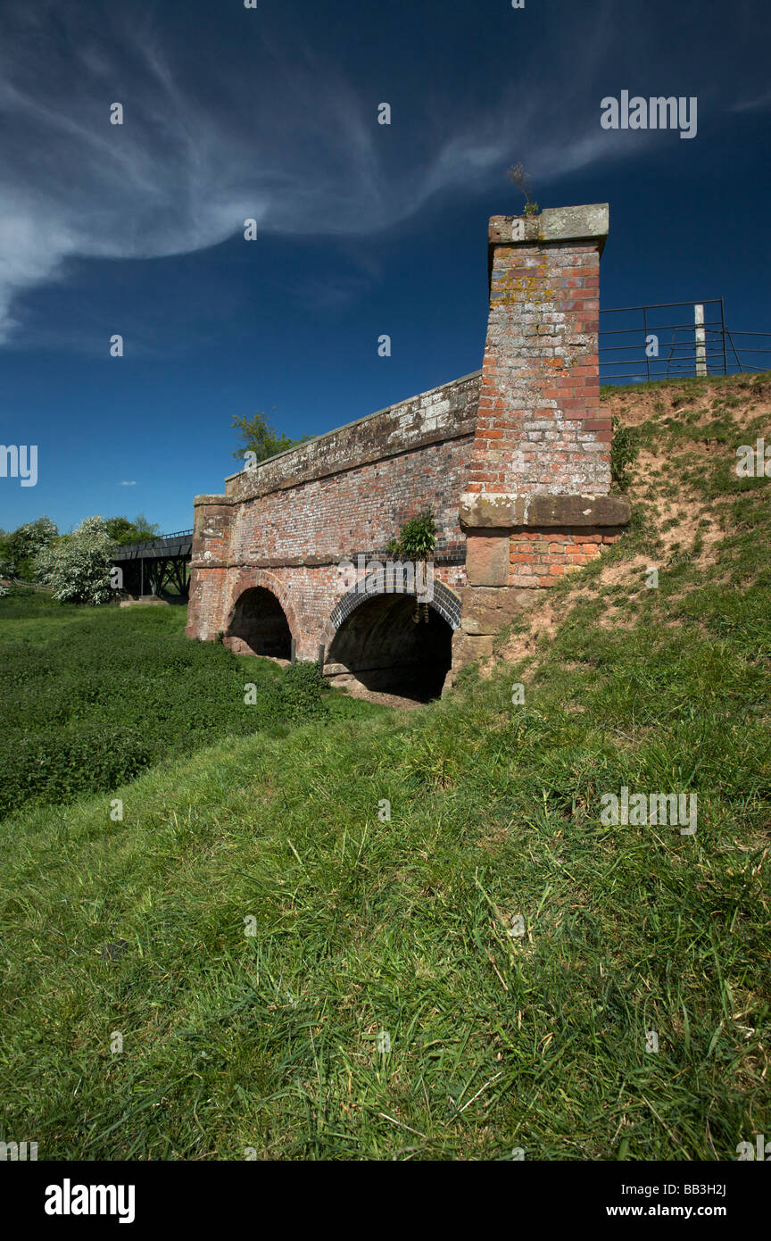 Thomas Telford's Cast Iron Aqueduct carrying the Shropshire Union Canal over the River Tern