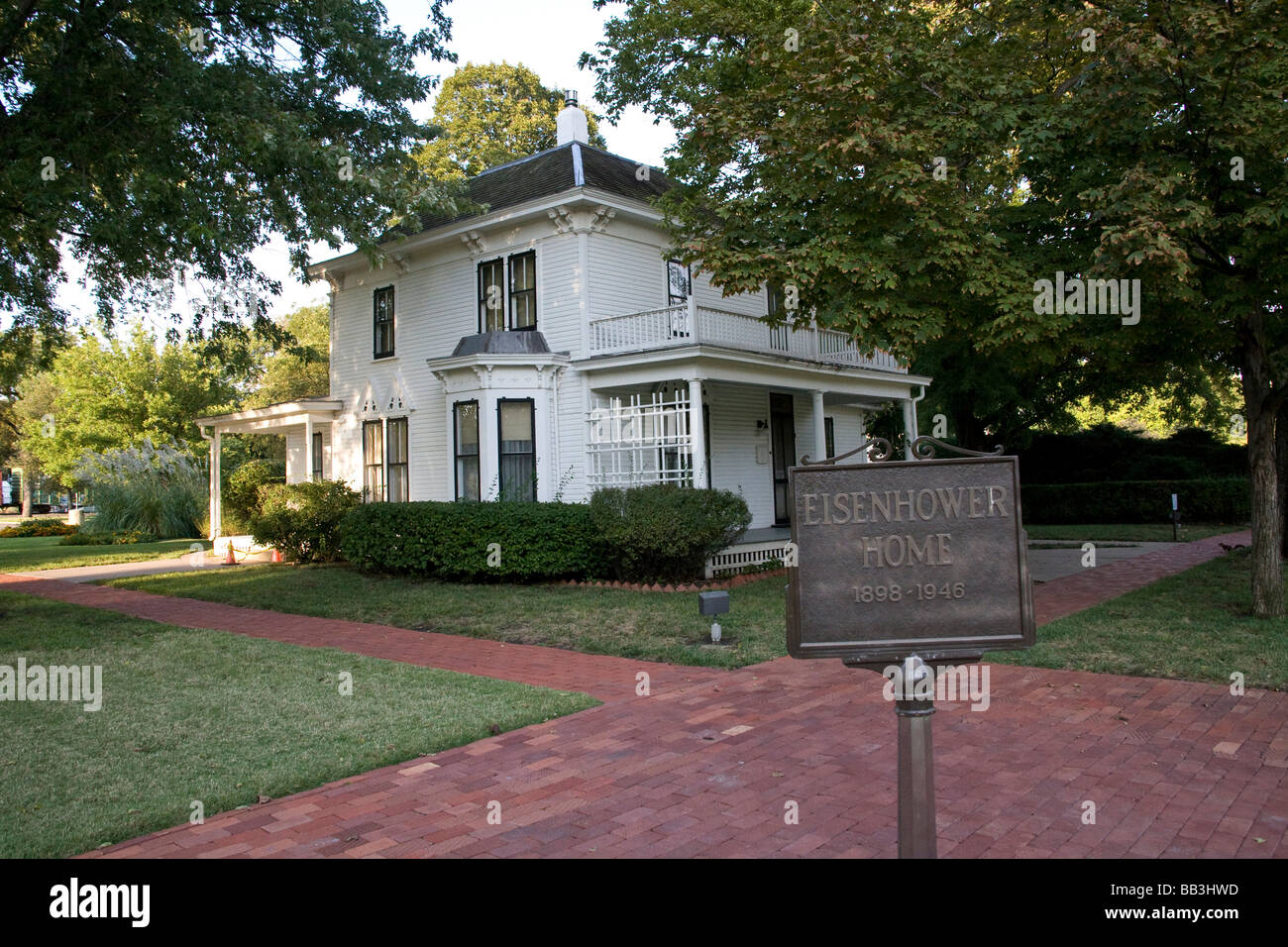 United States, Kansas, Abilene. Dwight Eisenhower's home Stock Photo
