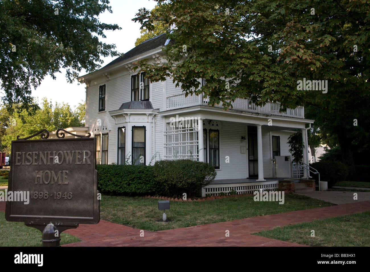 United States, Kansas, Abilene. Dwight Eisenhower's home Stock Photo