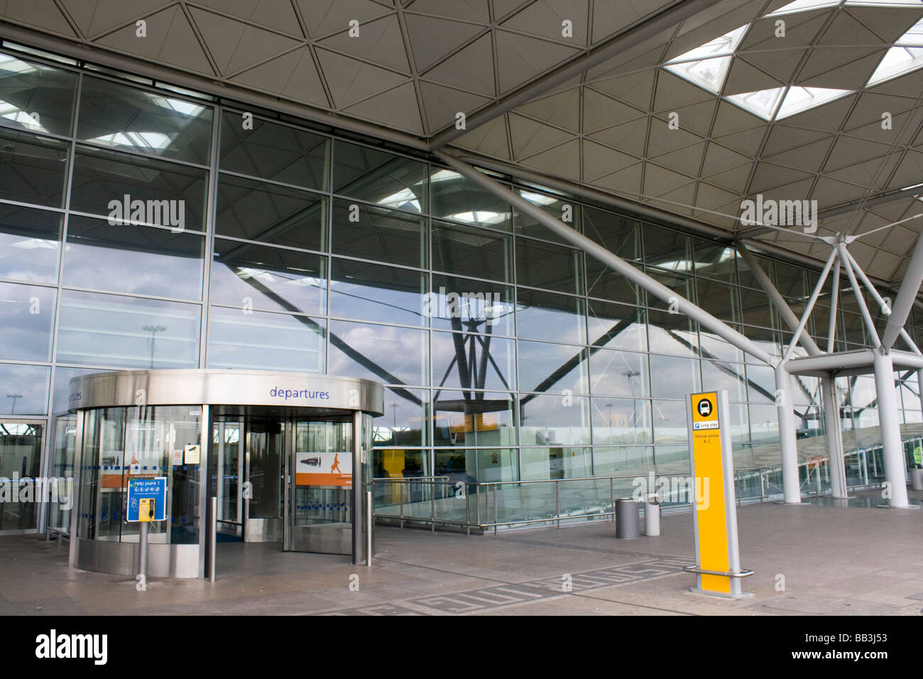stansted airport arrival and departure entrance essex england uk gb Stock Photo