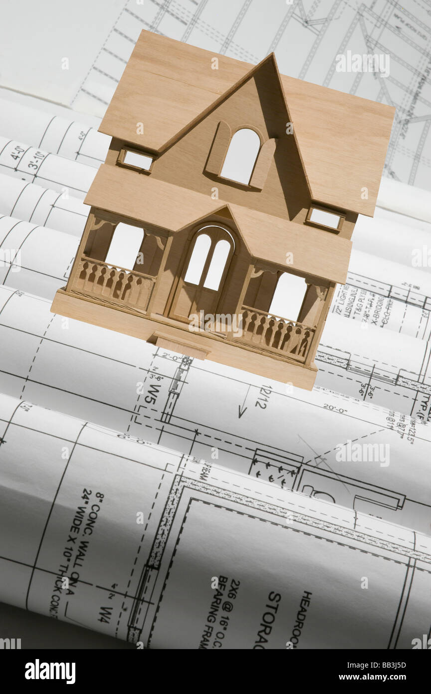 Model of two storey house Stock Photo - Alamy
