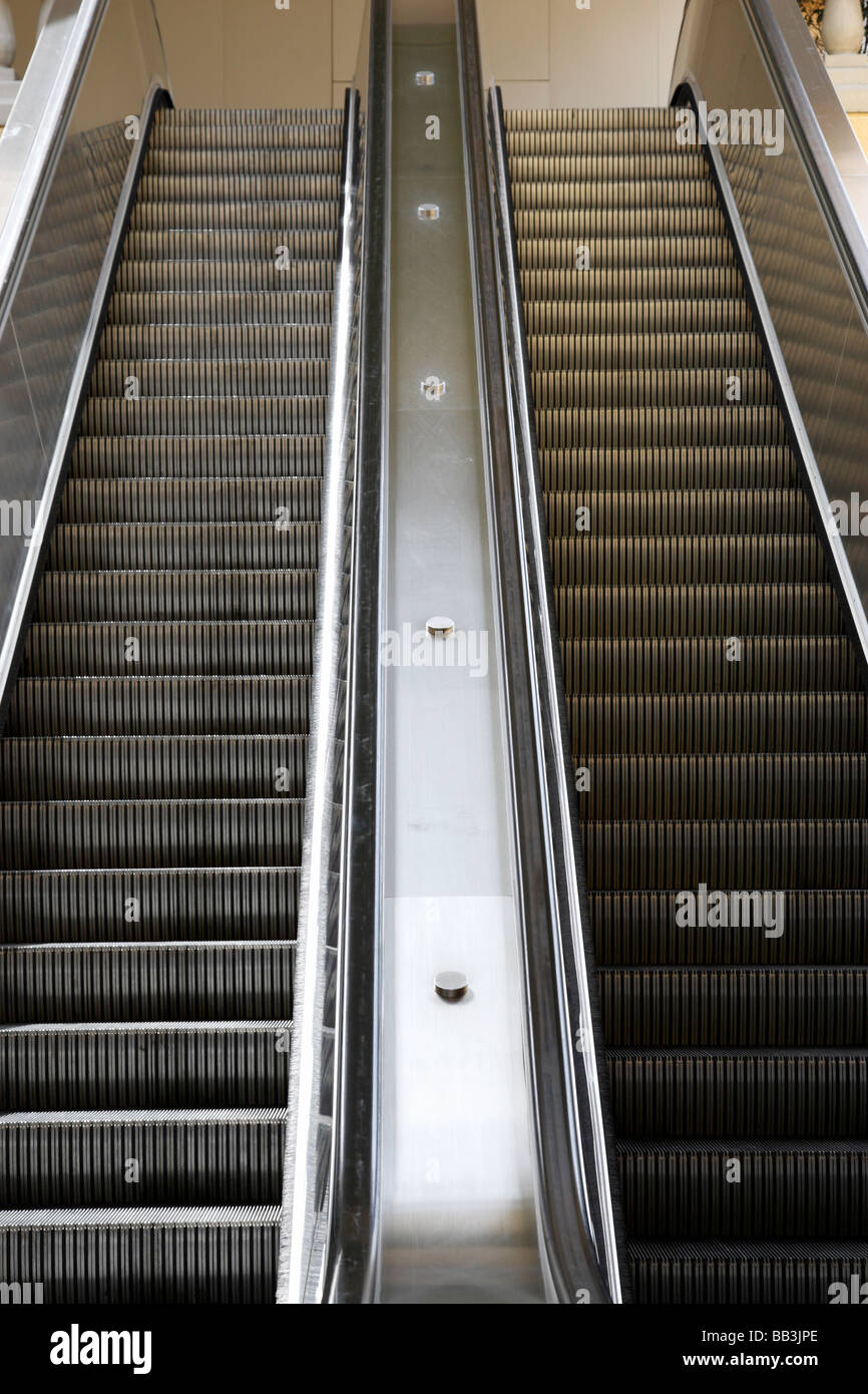 empty metal escalators within westfield horton plaza san diego california usa Stock Photo