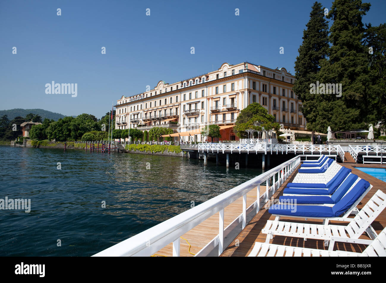 Villa d'Este luxury world hotel, Cernobbio, Lake Como, Italy Stock Photo