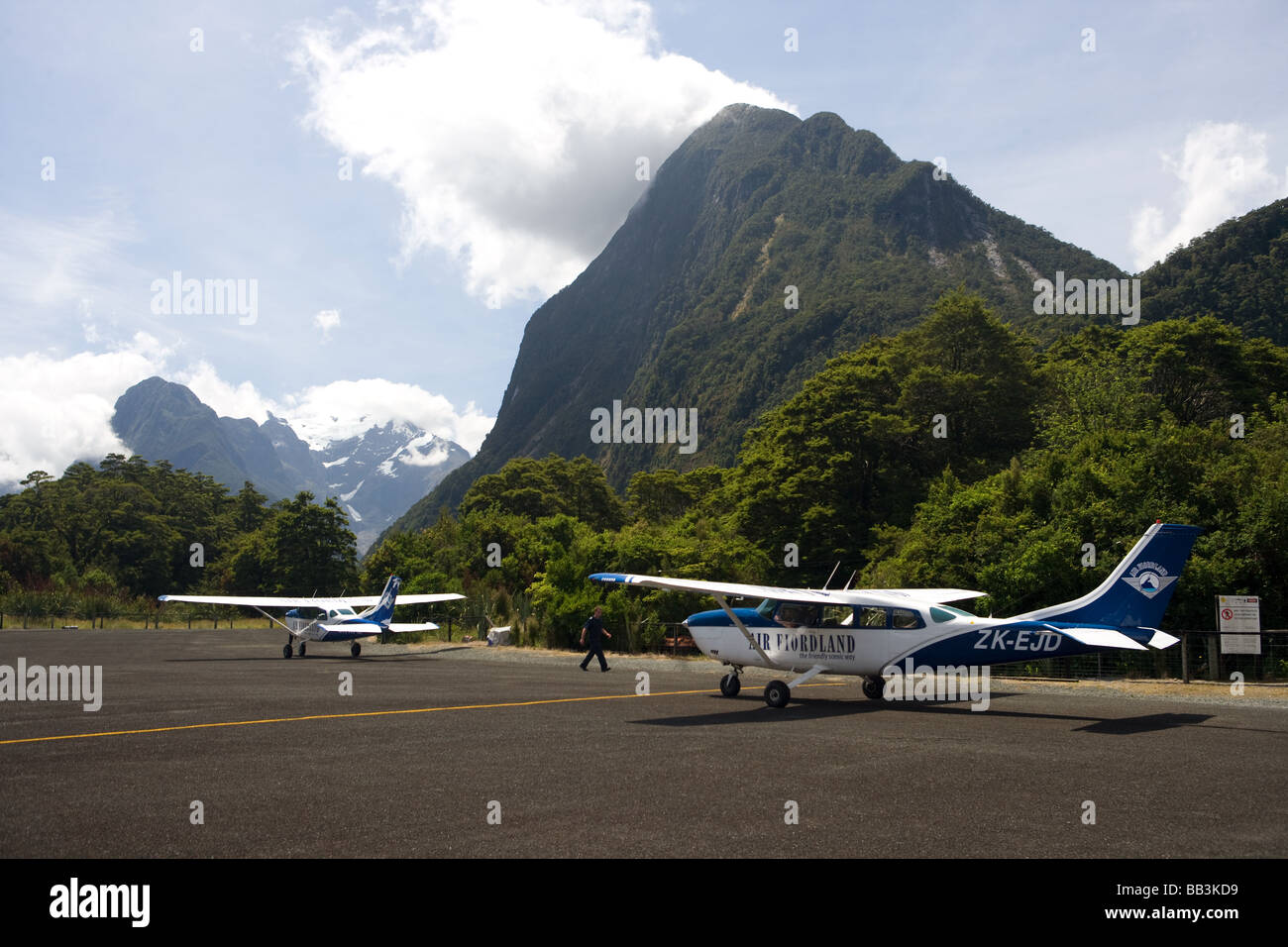 Milford Sound Airport South Island New Zealand Stock Photo
