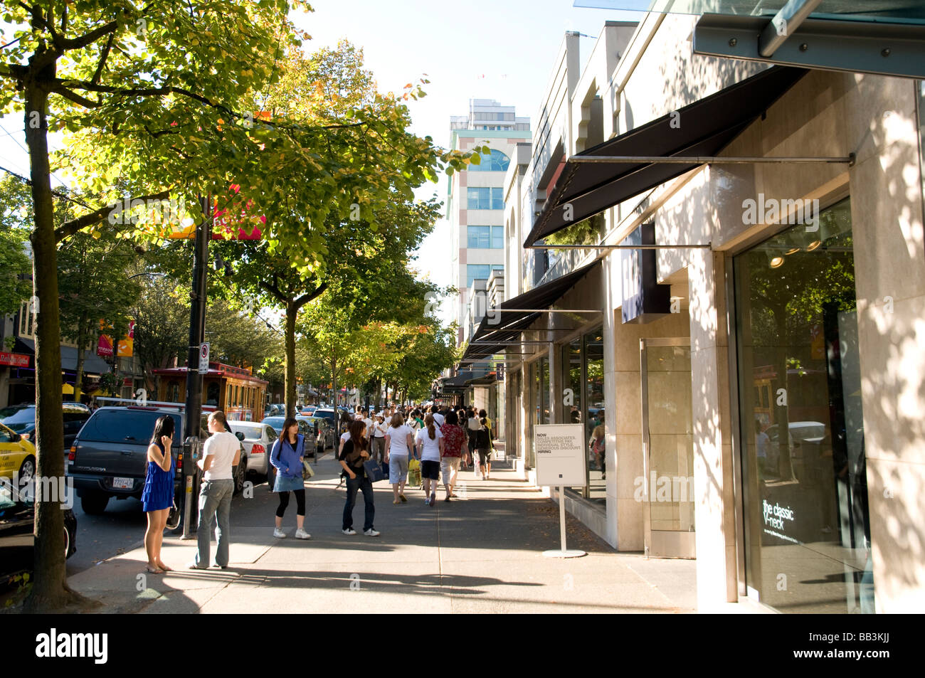 Robson street, one of the main shopping streets of Vancouver, BC, Canada  Stock Photo - Alamy