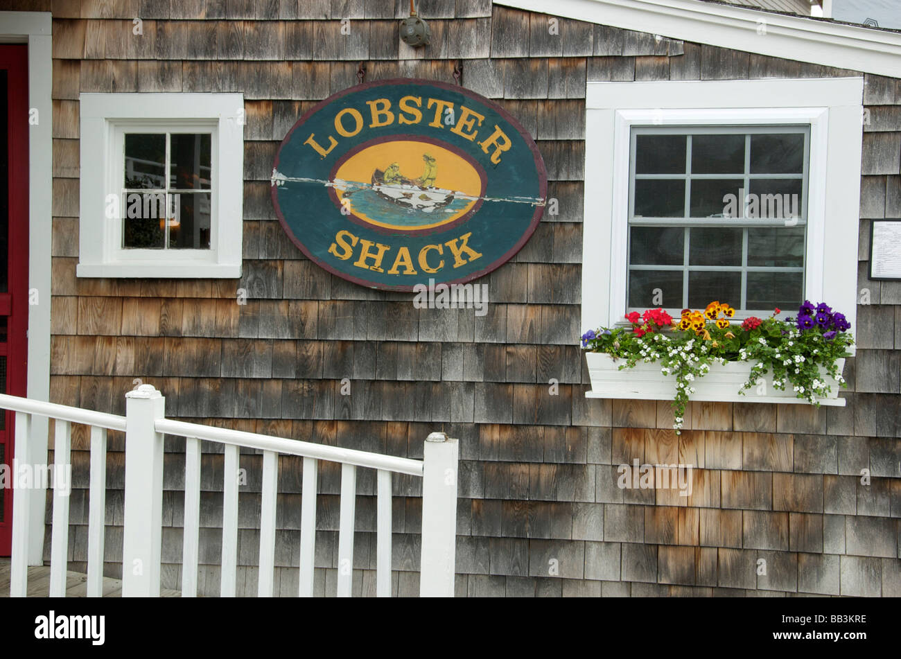 USA, New England, Maine, Ogunquit, Lobster Shack in Perkins Cove Stock
