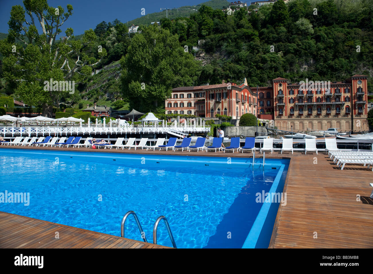 Villa d'Este Regina d'Italia palace luxury world hotel, Cernobbio, Lake Como, Italy Stock Photo