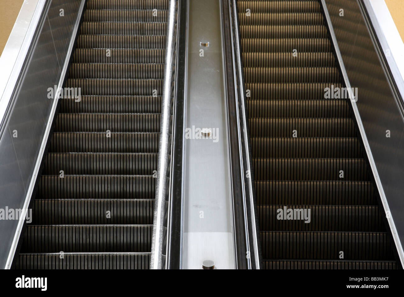 empty metal escalators within westfield horton plaza san diego california usa Stock Photo