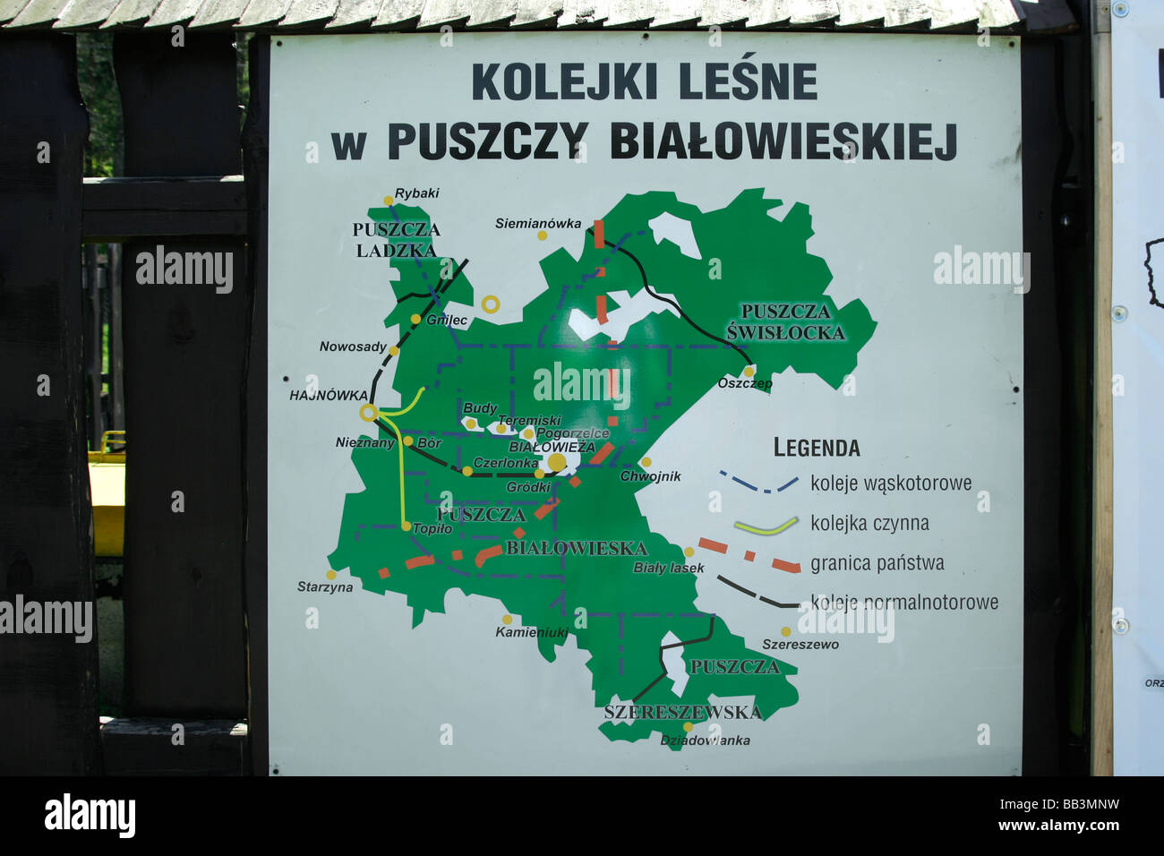 Map Of Narrow Gauge Railways In Bialowieza National Park Poland Stock map-of-narrow-gauge-railways-in-bialowieza-national-park-poland-stock