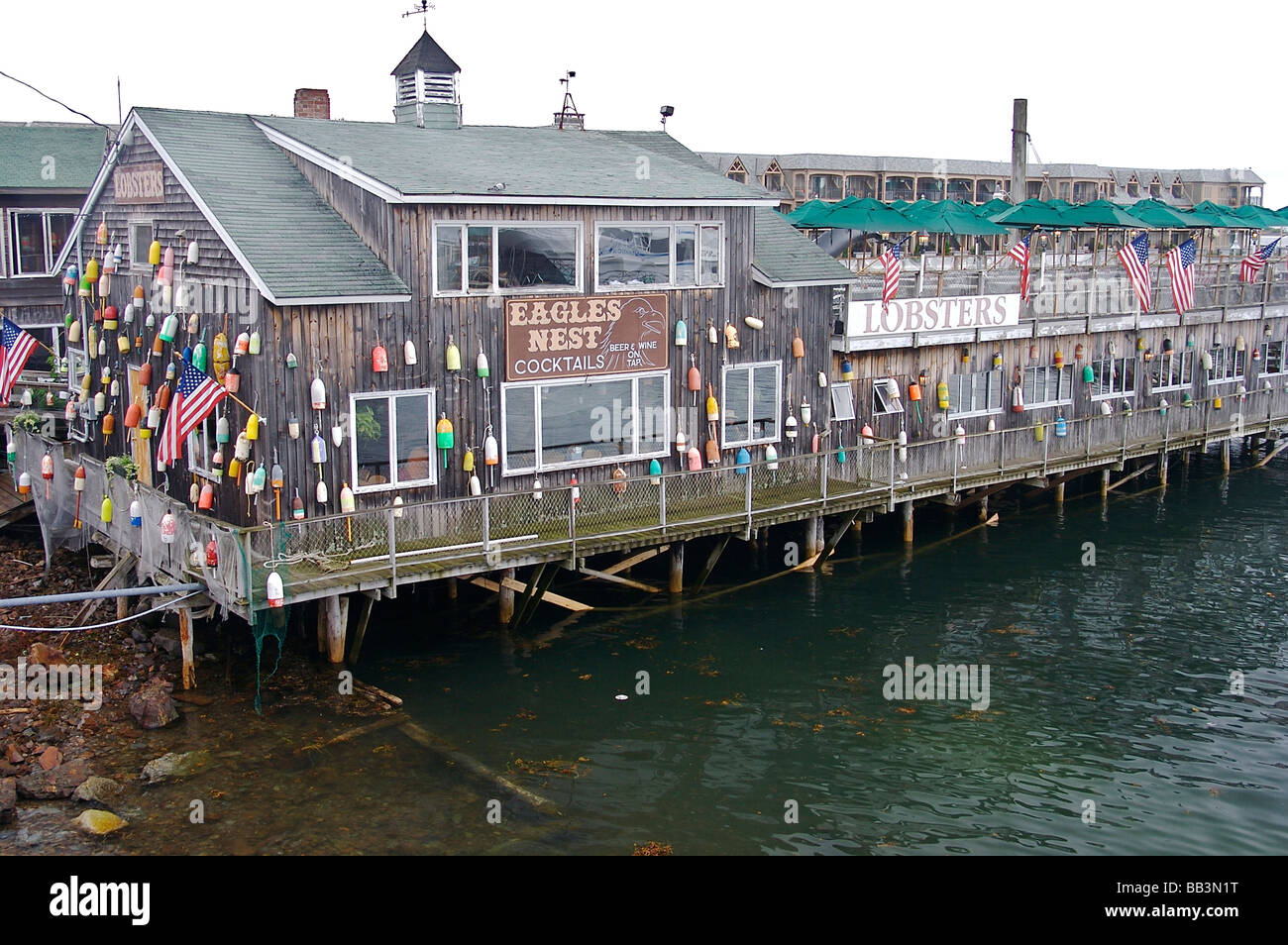 North America, USA, Maine, Bar Harbor. A seafood restaurant on the