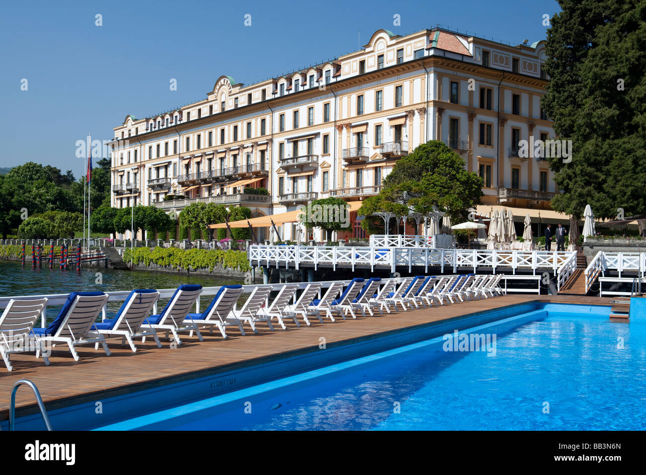 Villa d'Este luxury world hotel, Cernobbio, Lake Como, Italy Stock Photo