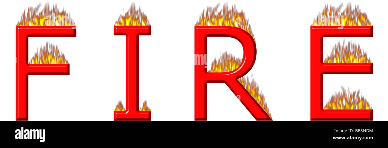 Word Fire Flames High Resolution Stock Photography and Images - Alamy