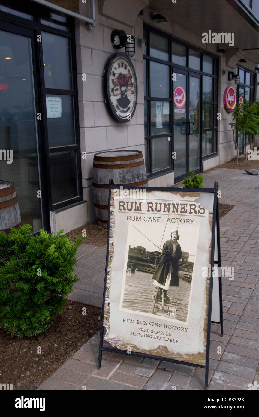 Canada, Nova Scotia, Halifax. Rum Runners - Rum Cake Factory on the waterfront. Stock Photo