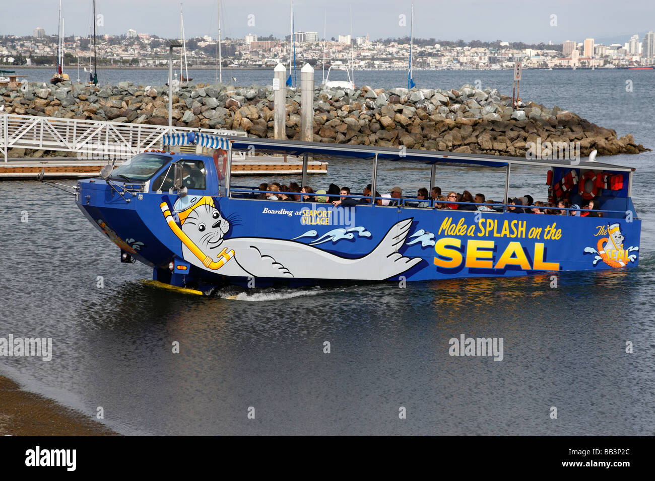 san diego seal tours a modern hydra terra vehicle exiting the ocean at