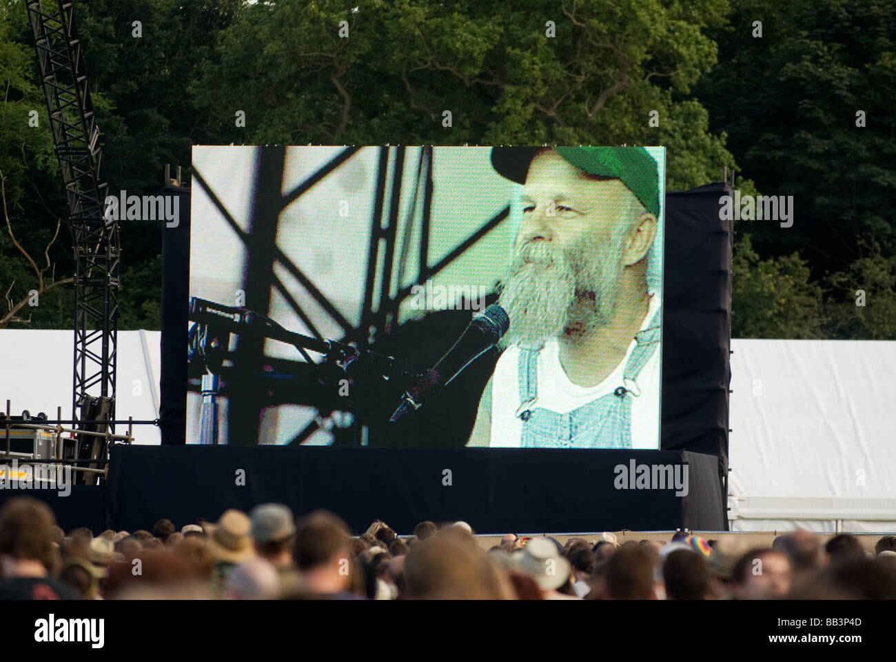 photograph of Seasick Steve performing at Latitude festival 2008 Stock Photo