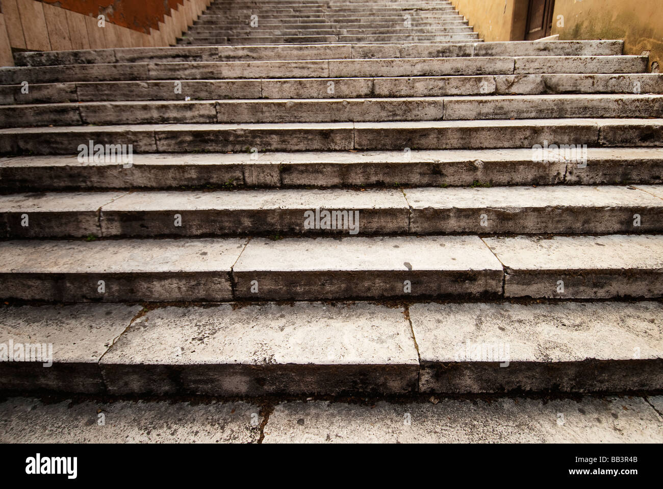 stone steps in Rome Stock Photo