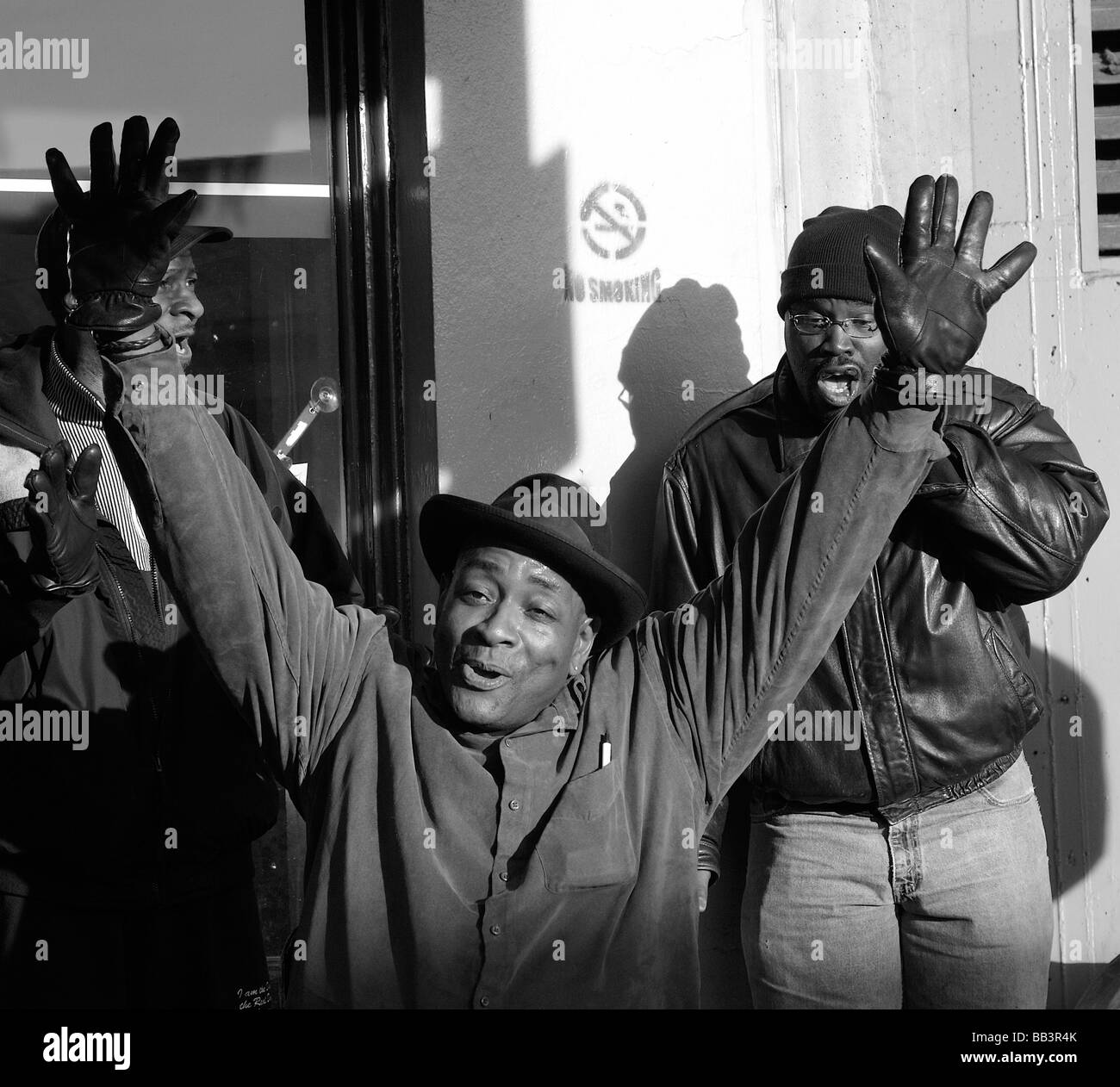 Blues singers without instruments at the Pike Place market in Seattle Washington. Beautiful