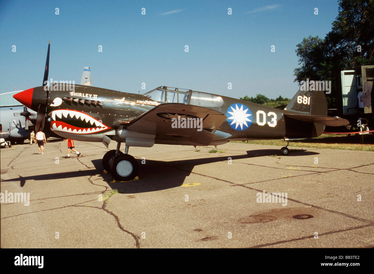 Curtiss P-40 Warhawk, at Minnesota CAF Air Show in St. Paul, Minnesota Stock Photo