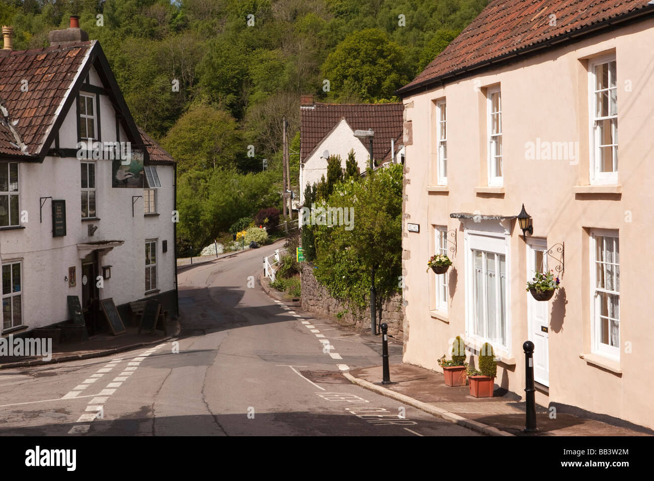 UK Gloucestershire Forest of Dean Wye Valley Brockweir village Inn on main road Stock Photo