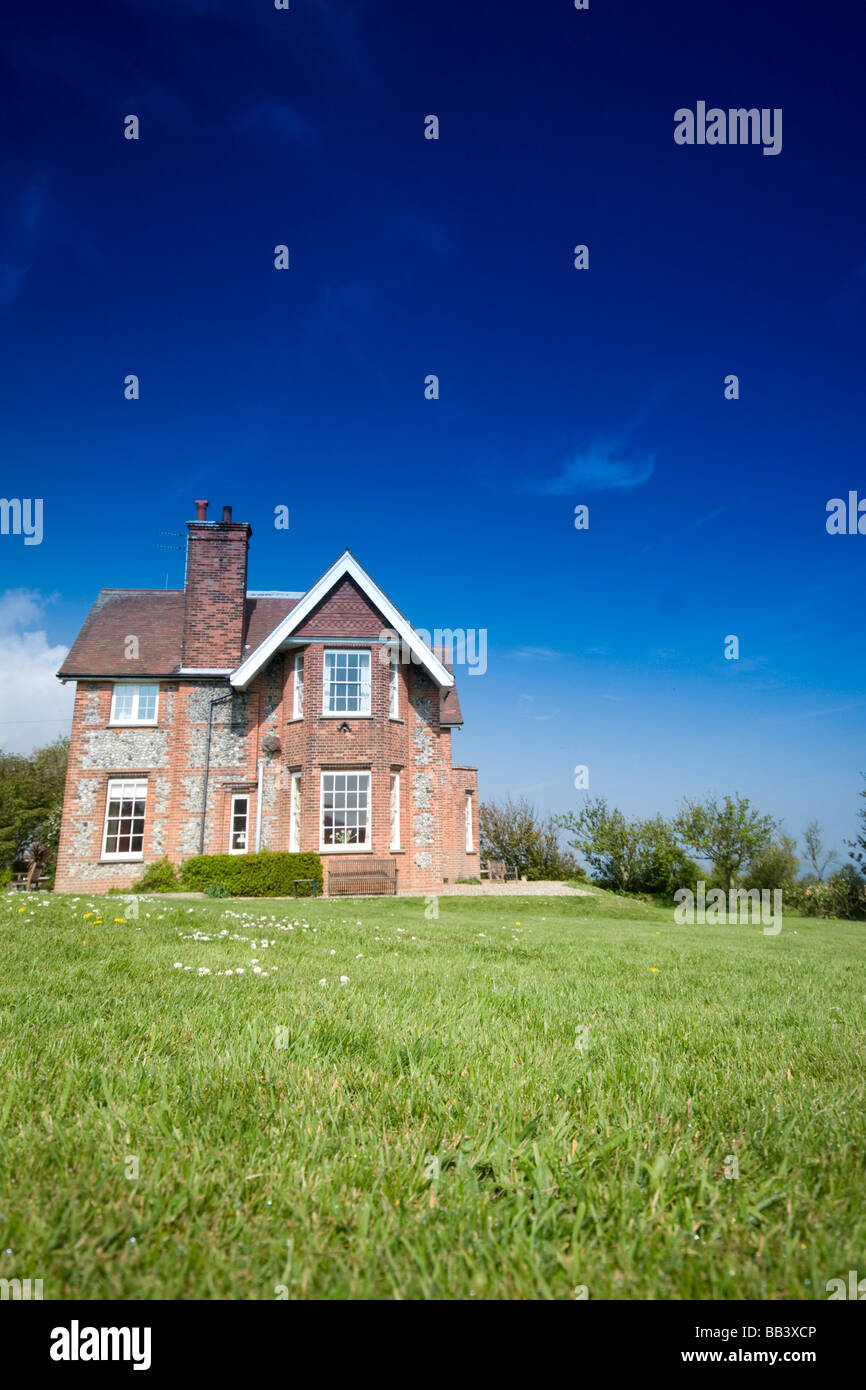 Country House And Garden In Spring Stock Photo