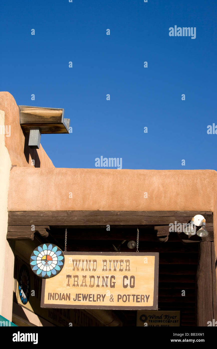 NA, USA, New Mexico, Santa Fe, Plaza, Shops, Retail Stock Photo Alamy