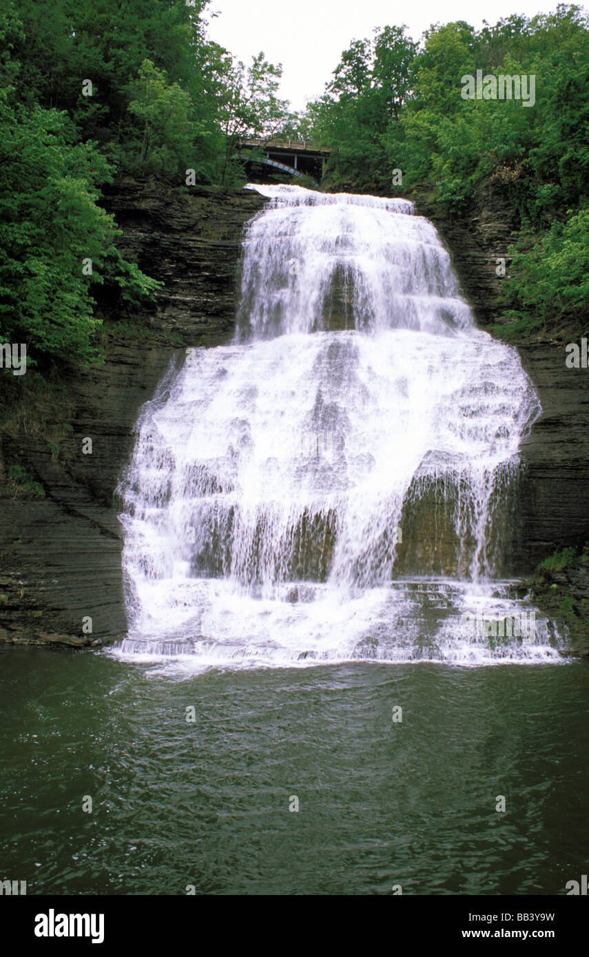 North America, USA, New York, near Watkins Glen. Montour Falls Stock