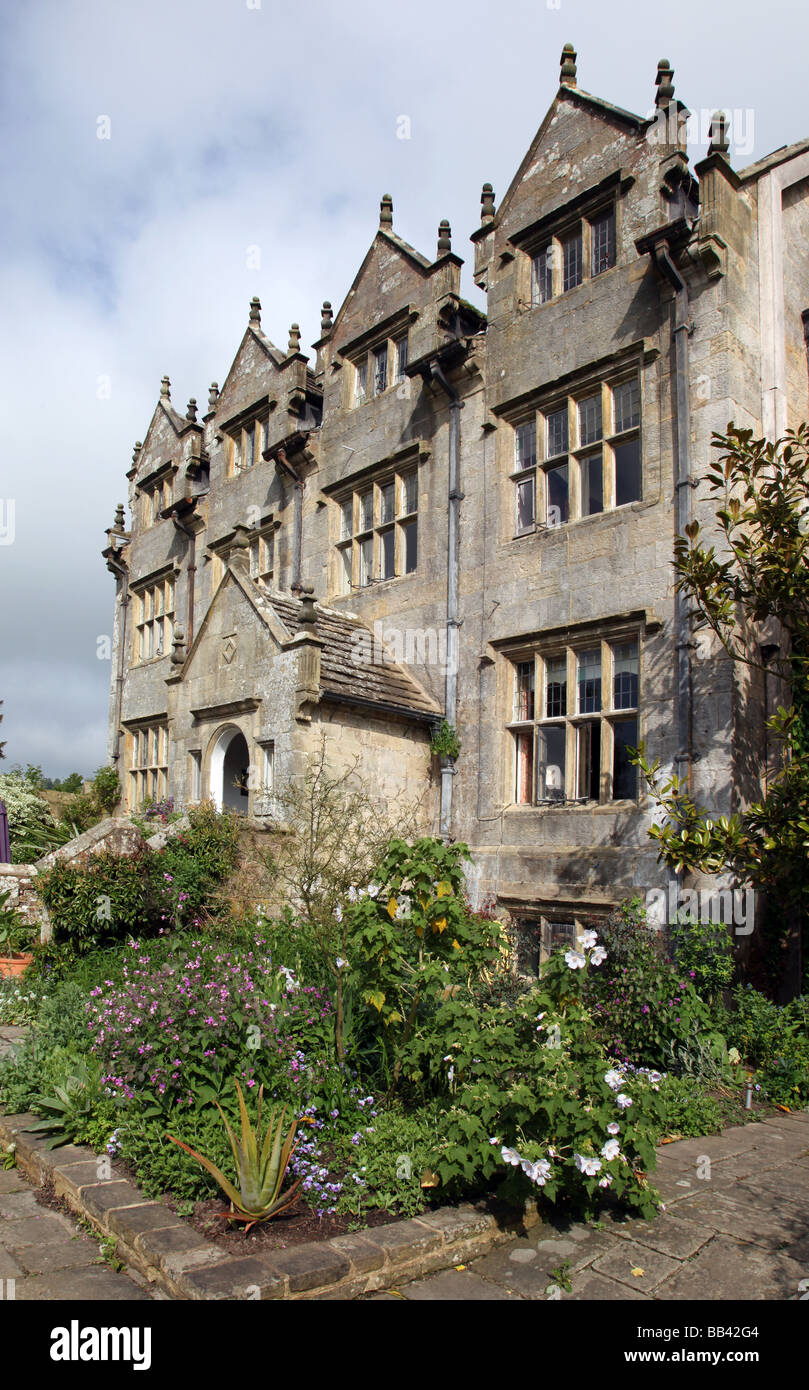 Elizabethan facade of Gravetye Manor home to William Robinson West Sussex Stock Photo