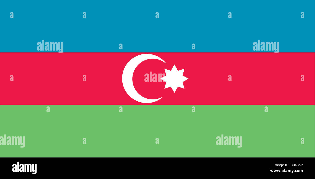 flag of Azerbaijan Stock Photo
