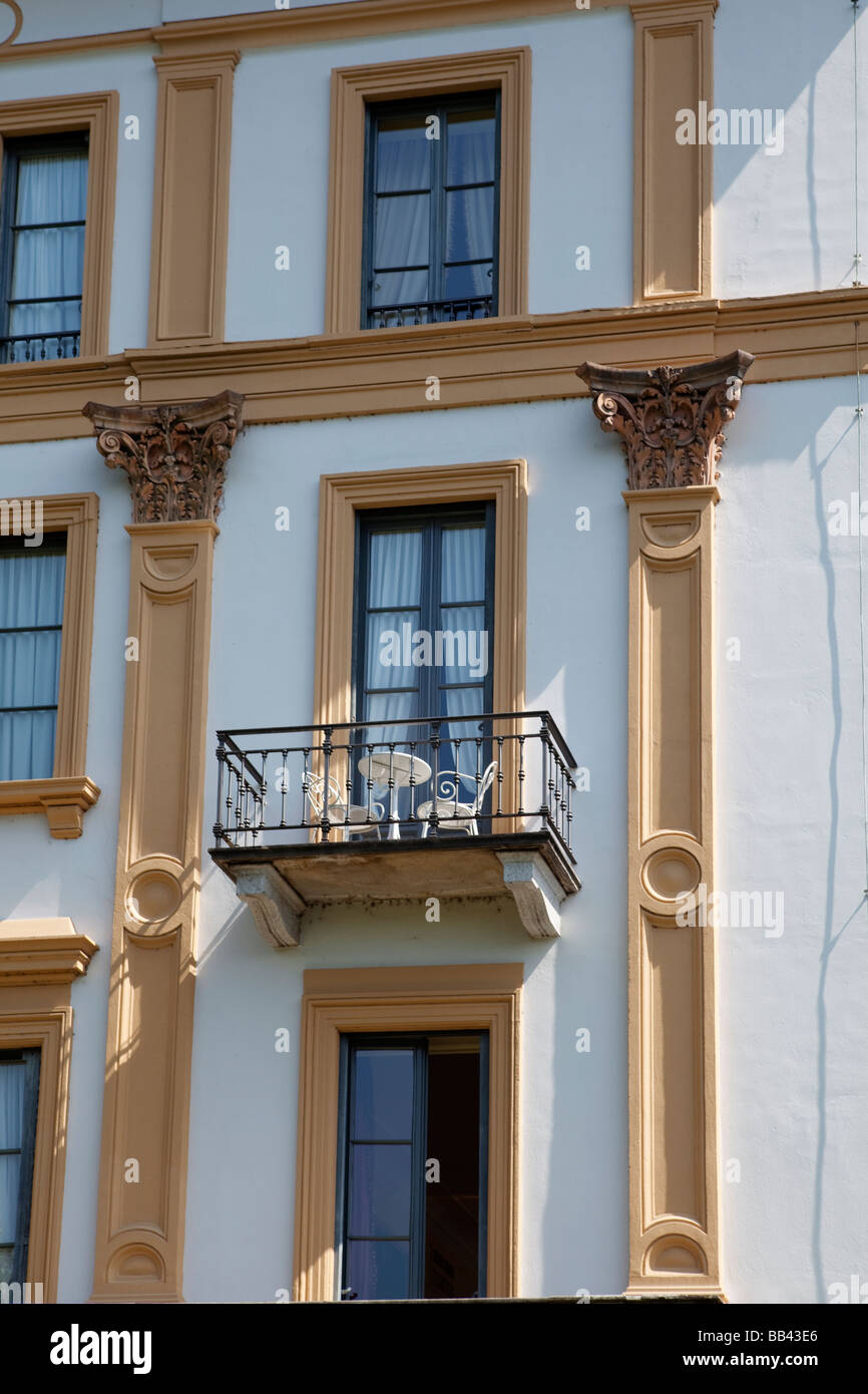 Room with balcony exterior detail. Villa d'Este luxury hotel in Cernobbio, LAKE COMO, ITALY Stock Photo