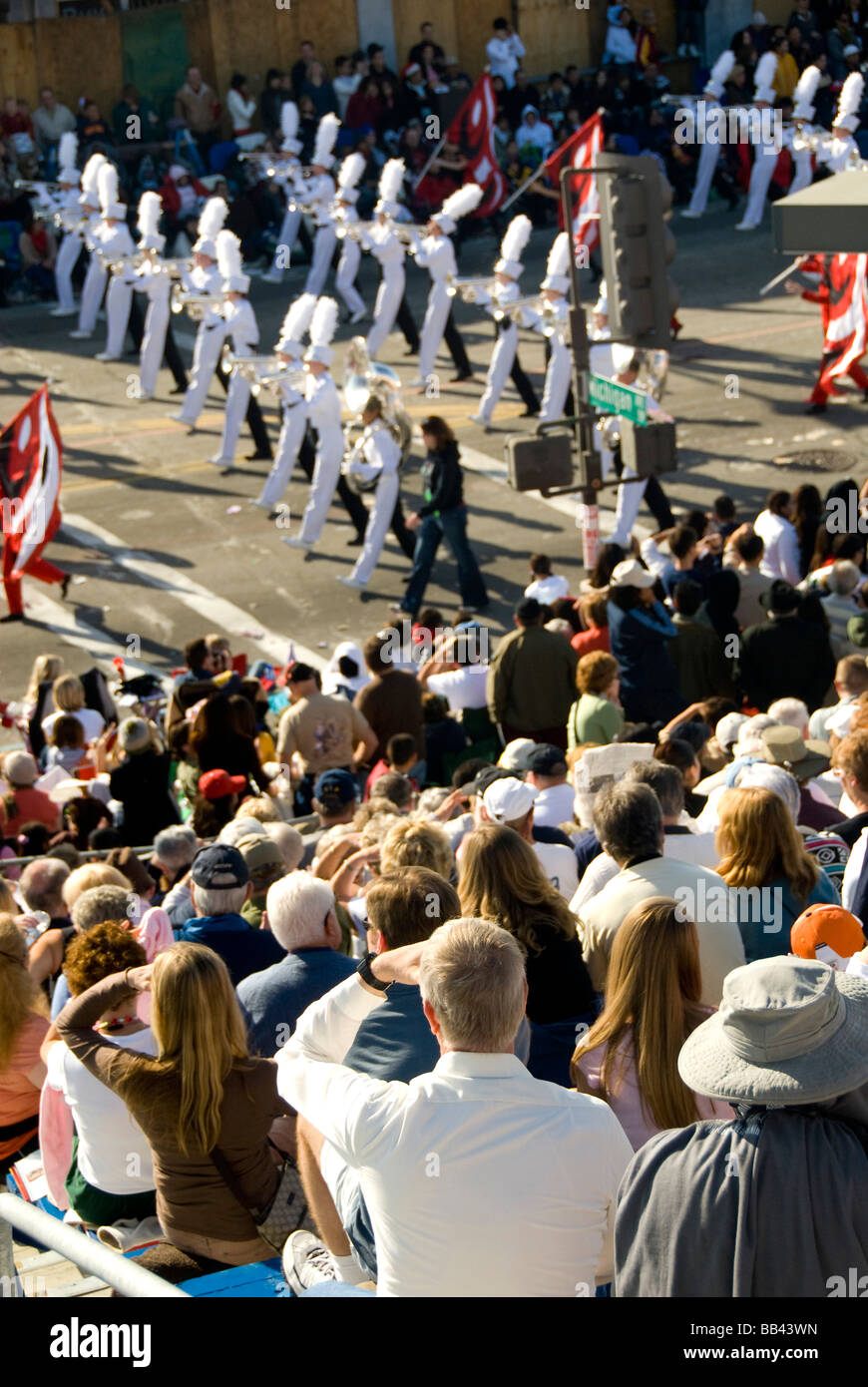 California, Pasadena. 2009 Tournament of Roses, Rose Parade. Broken