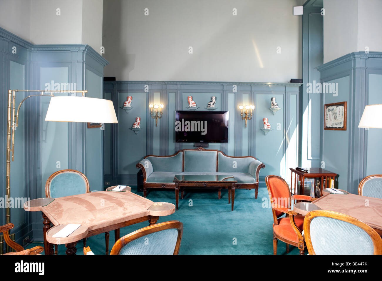 Blue play room - Villa d'Este Hotel in Cernobbio, Lake Como, Italy Stock Photo