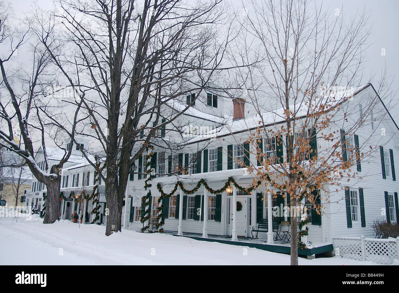 North America USA Vermont Manchester Village Building in the scenic