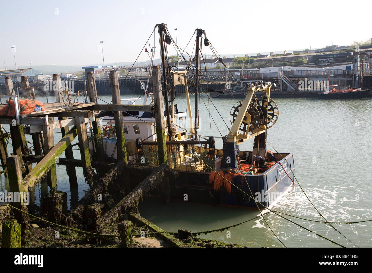 Fishing trawler Newhaven East Sussex England Stock Photo