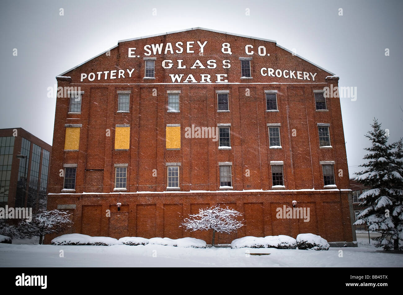 Brick building, Old Port, Portland, Maine, New England Stock Photo Alamy