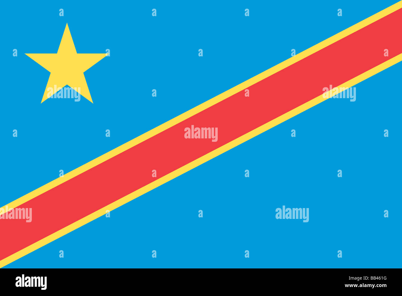 flag of the Democratic Republic of the Congo (formerly Zaire Stock