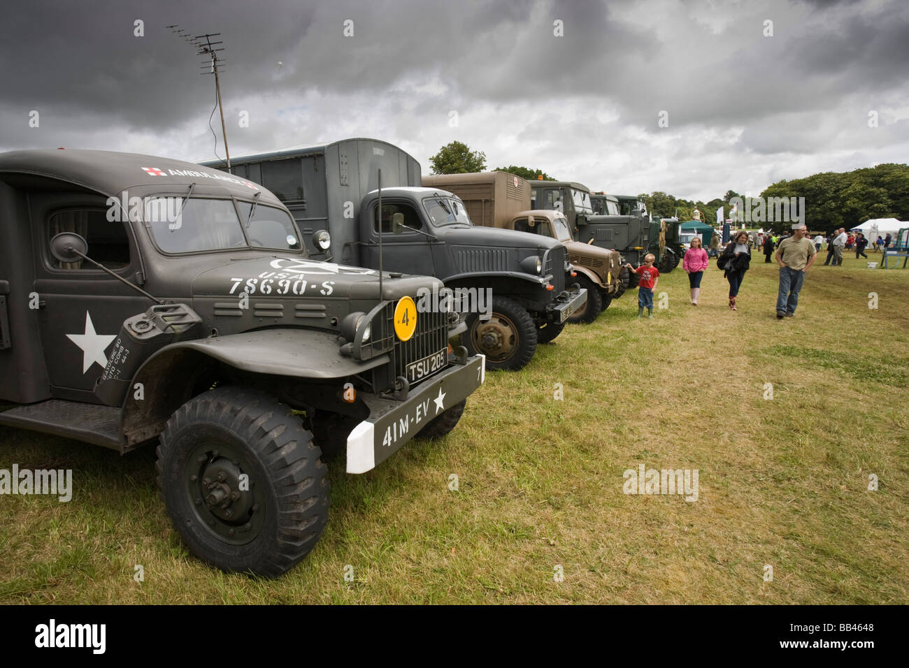 World War 2 army trucks at The Cotswold Show 2008, Cirencester, Gloucestershire, UK Stock Photo