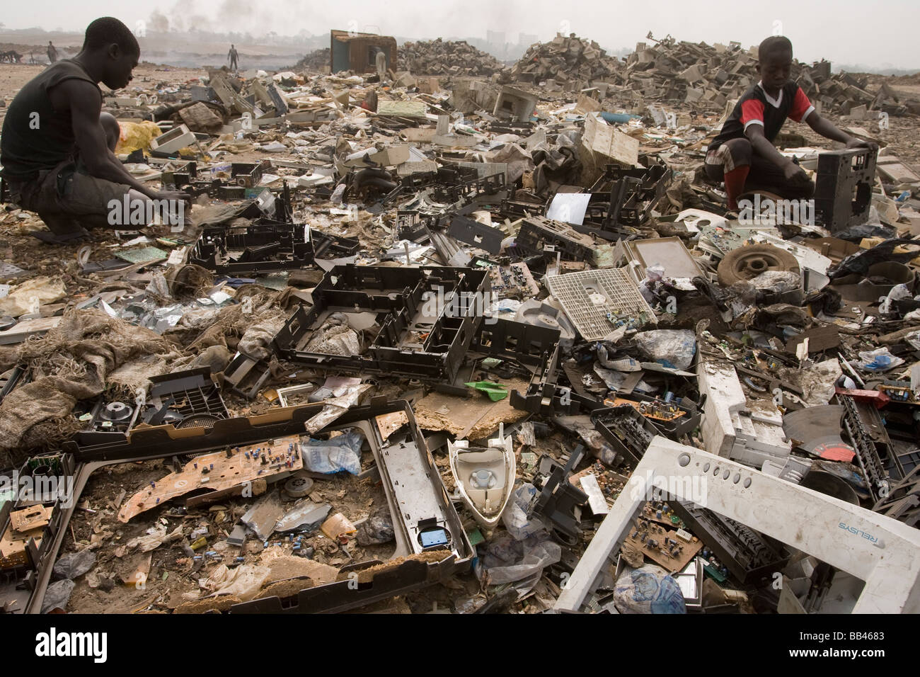 Computer dumping in Accra, Ghana Stock Photo Alamy