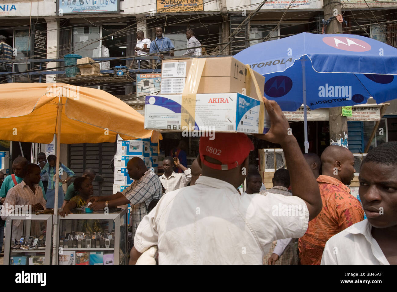 Computer market in Lagos, Nigeria Stock Photo Alamy