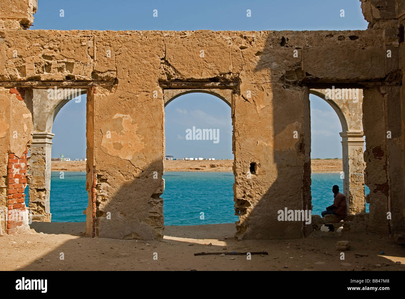Ruins of the abandoned port in suakin sudan stock photo alamy