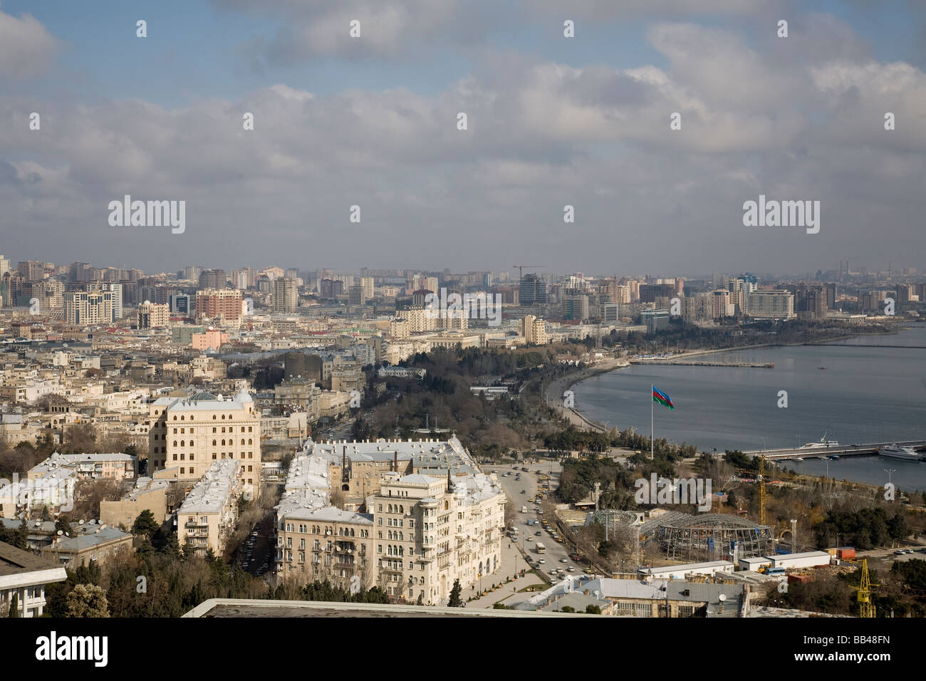 Overview of Baku, Azerbaijan. Stock Photo