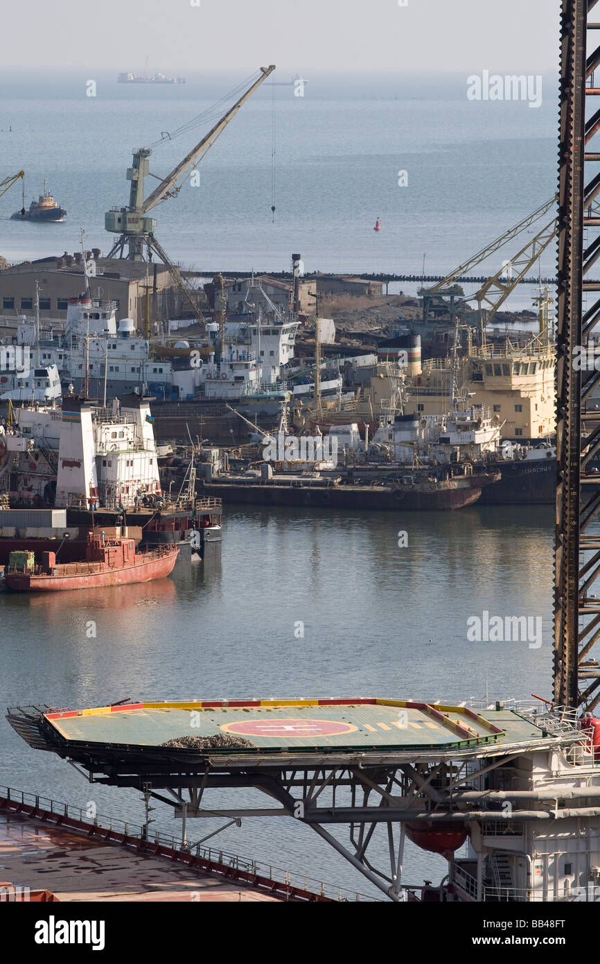 Port of Baku, Azerbaijan. Stock Photo